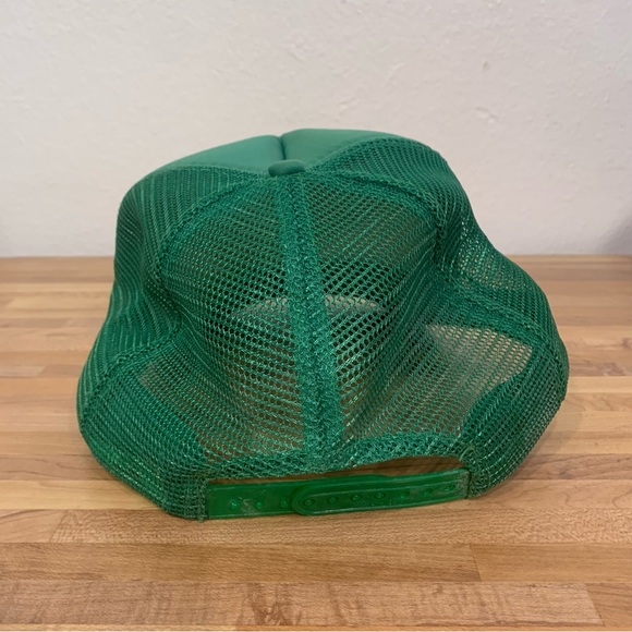 Vintage John Deere Logo Mesh Back Trucker Hat Adjustable Snap Back NISSIN Cap - Picture 3 of 7